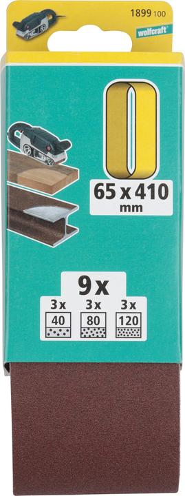 Image du produit wolfcraft wolfcraft 3 bandes de ponçage au corindon K40 65x410 (40)