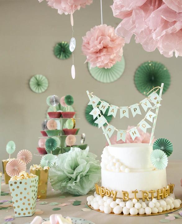 Produktbild I Am Creative Torten Topper Birthday, lavendel/gold, 1 Stück