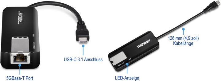 Produktbild Trendnet TUC-ET5G (USB-C, RJ45 5 Gigabit Ethernet (1x))