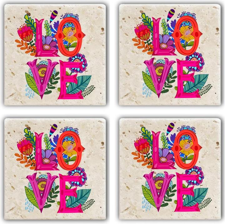 Actual product image Hermia Ty (4 x, Glass coaster)