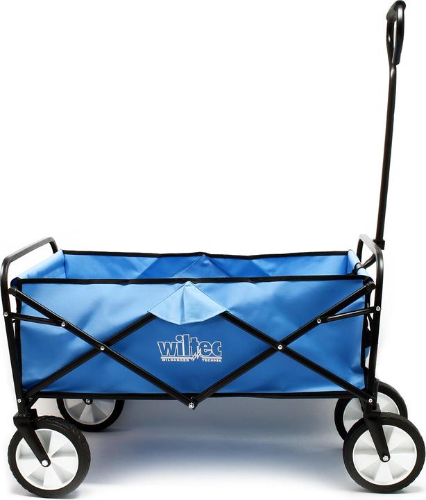 Actual product image Toboli Foldable Handcart with Tyres and Handle for Off-Road Use, blue, loading space 80x46cm