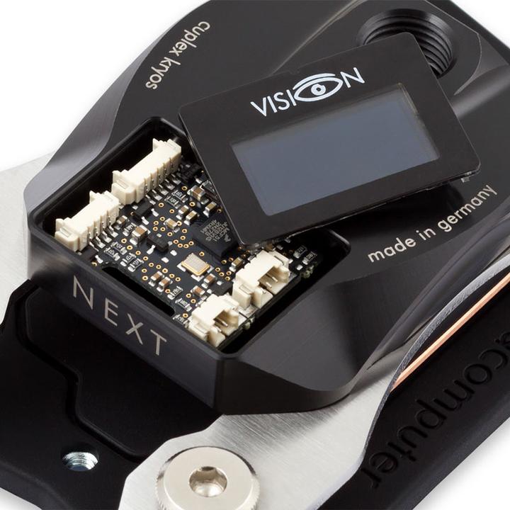 Produktbild Aqua Computer cuplex kryos NEXT VARIO mit VISION LGA 2011(-v3)/2066 - Nickel/Nickel