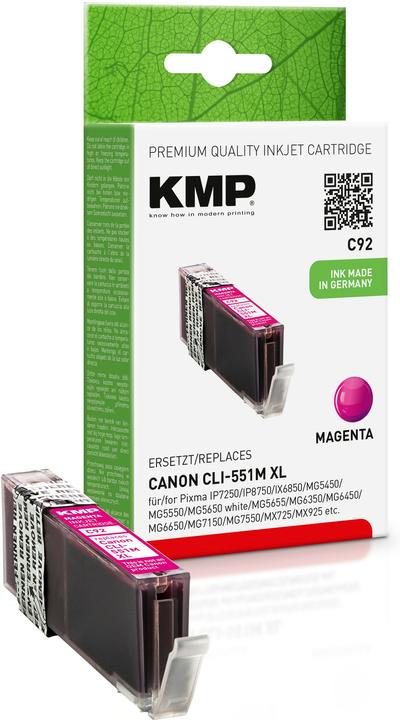 KMP C92 Tintenpatrone komp. mit Canon CLI-551 M XL (M)