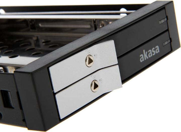 Actual product image Akasa Elite 3.5 inch drive frame for 2x 2.5 inch HDD/SSD