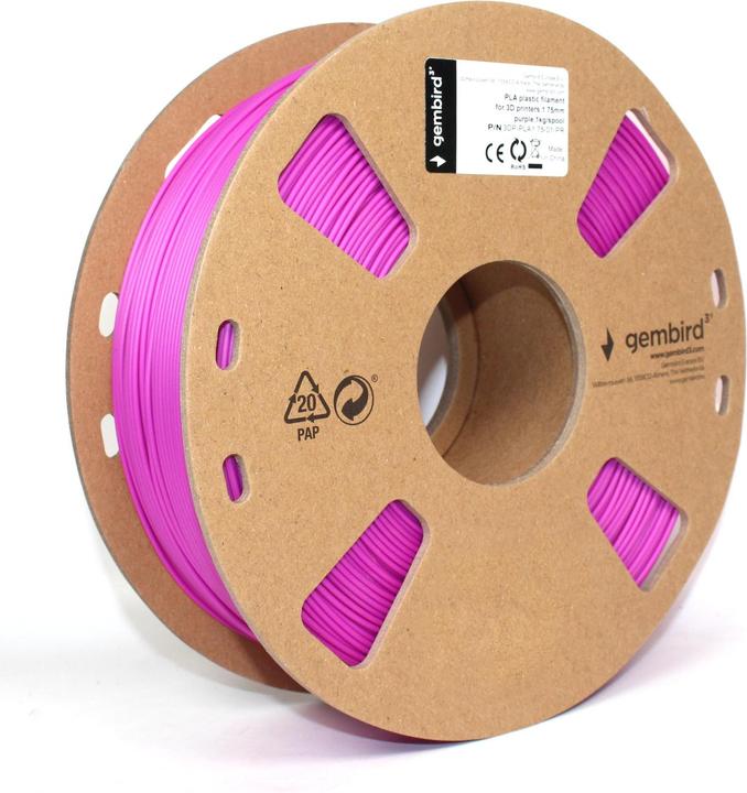 Actual product image Gembird Filament cassette PLA narrow spool (PLA, 1.75 mm, 1000 g, Violet)