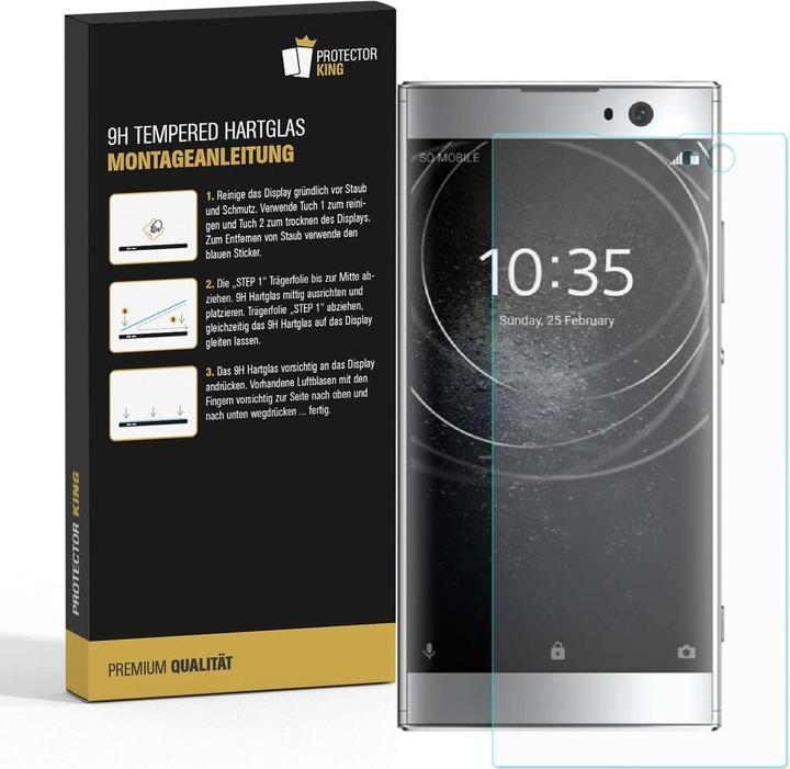 Produktbild Protectorking 3x echtes Tempered 9H Panzerhartglas 3D KLAR (3 Stück, Sony Xperia XA2)