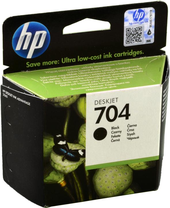 Actual product image HP 704 - Black - Original - Ink cartridge (FC)