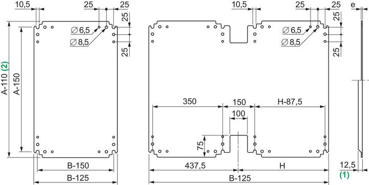 Produktbild Schneider Electric Montageplatte 1000x750mm (Montagehalterung)