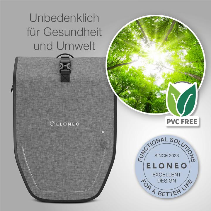 Produktbild Eloneo Fahrradtaschen wasserdicht mit LED (20 l, Gepäckträgertasche)