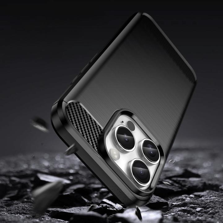 Actual product image Cover-Discount iPhone 16 Pro - Metal Carbon Look Case (Apple iPhone 16 Pro)