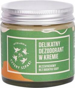 Mydlarnia Cztery Szpaki MYDLARNIA CZTERY SZPAKI Delikatny dezodorant w kremie bez dodatku sody Bezzapachowy 60ml (60 ml)
