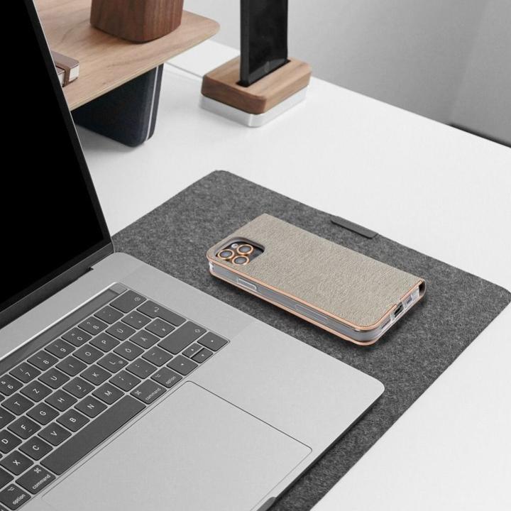 Produktbild Partner Telecom Book case OEM LUNA Book Gold for SAMSUNG A21s silver (Samsung Galaxy A21s)