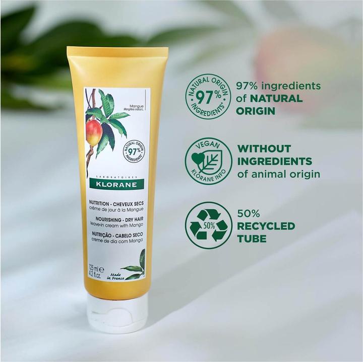 Actual product image Klorane Mango Hair Day Cream (125 ml)
