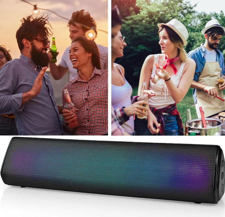 Produktbild Nedis Bluetooth®-Lautsprecher | max. Batteriespielzeit: 6 Std | Tisch Design | 18 W | Stereo | Einge (6 h, Batteriebetrieb)