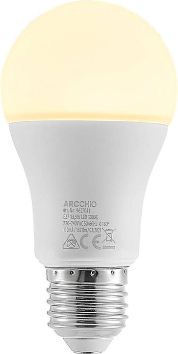 Immagine prodotto Arcchio Lampada LED E27 A60 13,5W 3.000K opale (E27, 13.50 W, 1521 lm, 1 x, E)