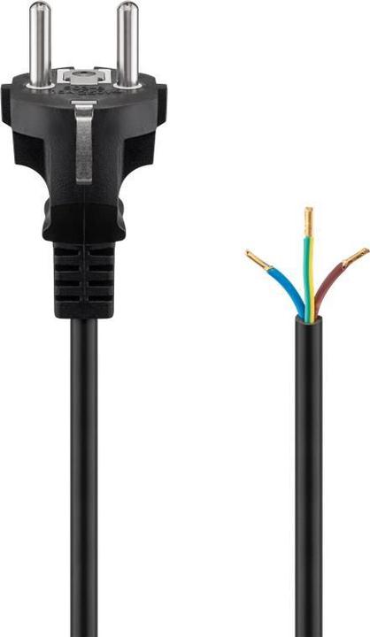 Produktbild Goobay Schutzkontaktkabel zum Konfektionieren, 1,5 m, Schwarz (1.50 m)