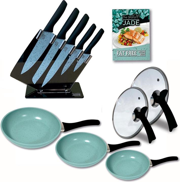 Actual product image Starlyf Jade Set of 5 + Jade Knife (Saucepan, Aluminium)