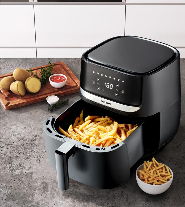 Produktbild Medion Heissluft-Fritteuse MD 10532, 1 kg, Schwarz