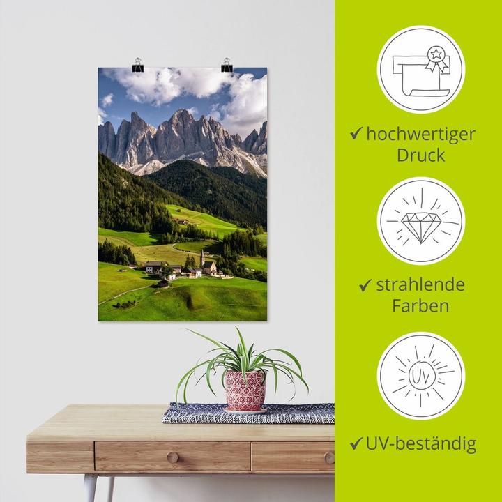 Produktbild Artland Sommer in Südtirol in den Dolomiten U3LX (80 x 120 cm)