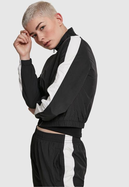 Actual product image Urban Classics Ladies Short Striped Crinkle Track Jacket (XL)