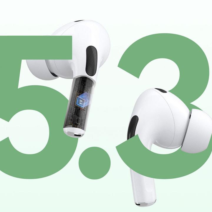 Image du produit Dudao Ecouteurs intra-auriculaires U19 TWS sans fil Bluetooth 5.3 avec écran LED - blanc (4.50 h, Filaire)