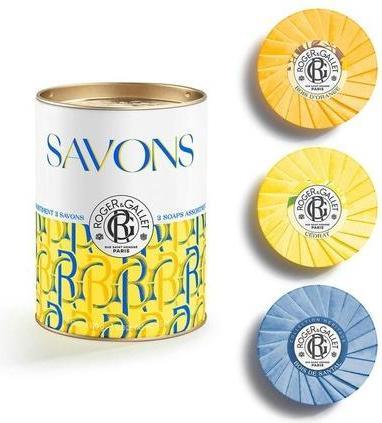 Produktbild Roger & Gallet Roger Gallet Geschenkset - Wohltuende Seifen - Box mit 3 wohltuenden Seifen - Orangenholz 100g (Handseife Nachfüllpackung)