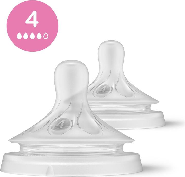 Productafbeelding Philips Avent Natural Response SCY964/02 Flessenspenen ontworpen om koliek te verminderen (2 x, van 3 M.)