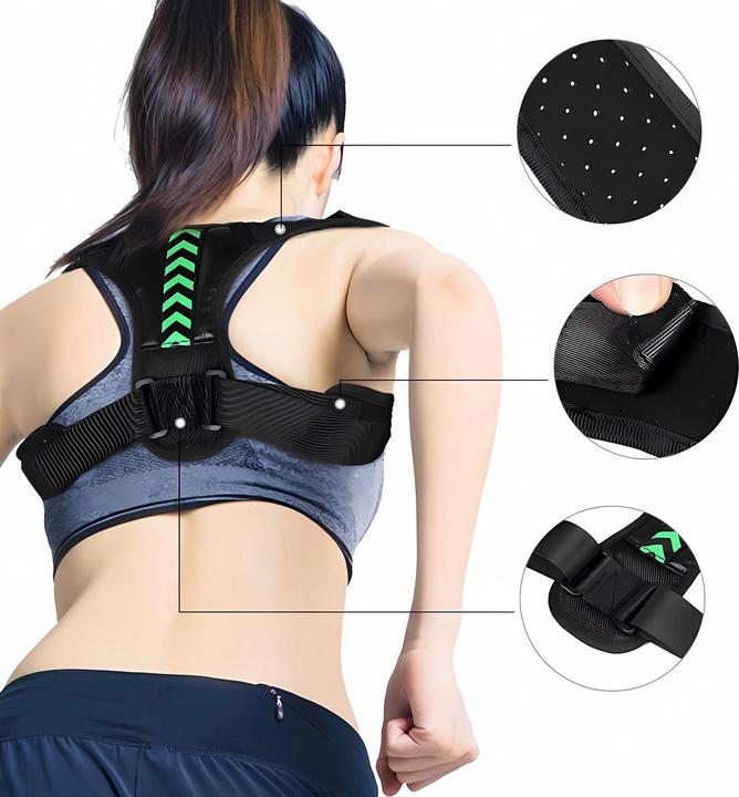 Produktbild König Design Rückenhalter Geradehalter Sport Rückenbandage Haltungskorrektur Stabilisator Neu (XXL)