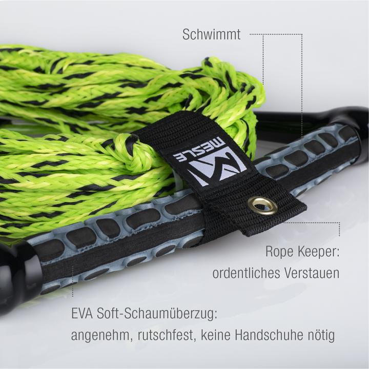 Actual product image Mesle Water Ski & Wakeboard Rope Ergo EVA 75' 3-Loop