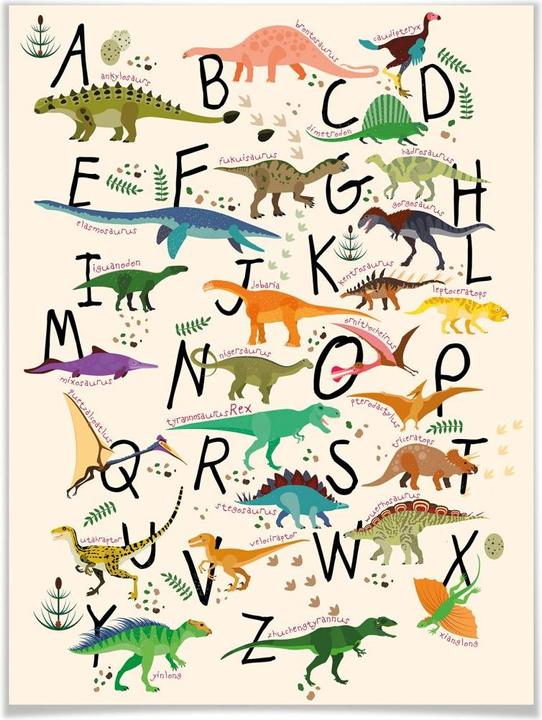 Image du produit Trenddeko Alphabet des dinosaures (24 x 30 cm)