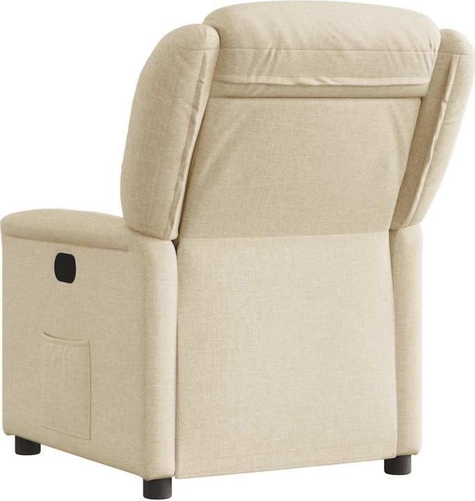 Immagine prodotto VidaXL Poltrona massaggiante in tessuto crema poltrona massaggiante TV poltrona con funzione massaggio