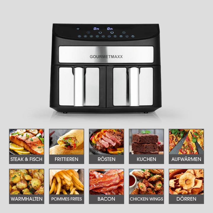 Image du produit Gourmetmaxx Friteuse à air chaud à deux chambres