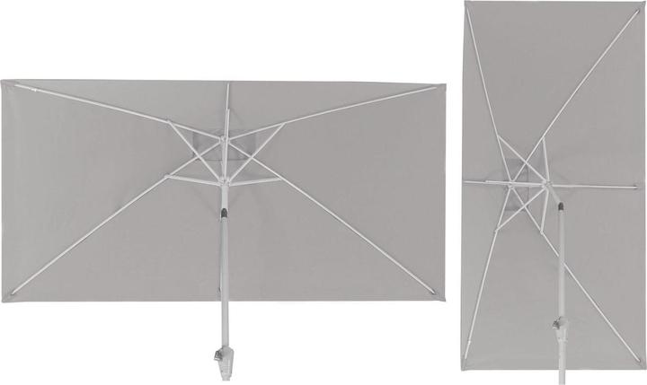Actual product image Swisshandel24 Parasol, garden umbrella, 2x3m rectangular inclinable, polyester/aluminium 4,5kg - anthracite (1.92 m)