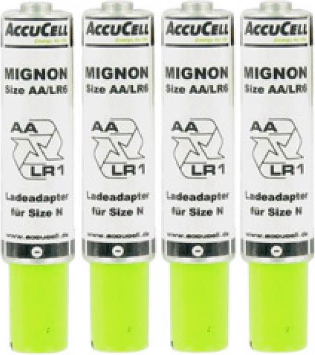 Produktbild AccuCell Lady Ladeadapter für LR1, Size N, Lady Akku 4er Set (4 Stk., N, Ladegerät inkl. Akku)