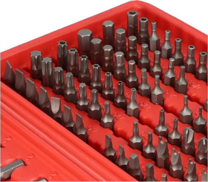 Actual product image FixPoint Bit set 100 pieces made of high quality tool steel (Hexagon socket TX M20, Hexagon socket TX M27, Hexagon socket TX M30, Hexagon socket TX M10, Hexagon socket TX M15, Hexagon socket TX M25, Hexagon socket TX M40, Cross Pozidriv PZ M1, Cross Pozidriv PZ M2, Cross Pozidriv PZ M3, Cross Pozidriv PZ M0, Hexagon socket TX M6, Hexagon socket TX M8)