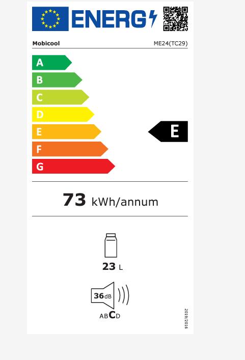 Energie-Label Mobicool ME24 (23 l)