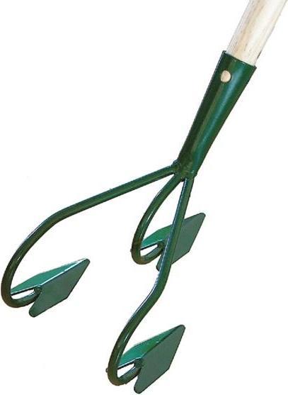 Produktbild Kard AGROHIT Gartenhacke 3 Zinken grün Kultivator Grubber Blumenharke Kralle mit Stiel 120cm