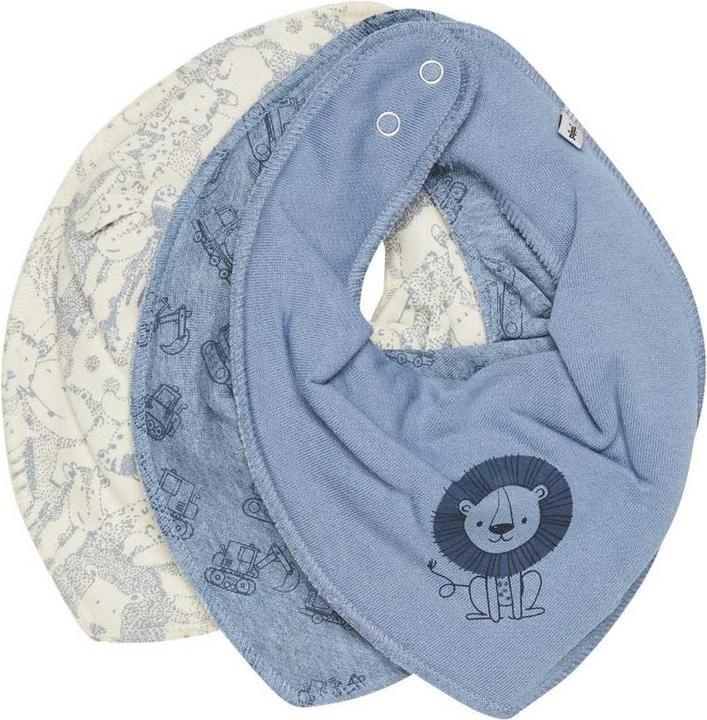 Pippi Bandana Bib Ashley Blue Melange