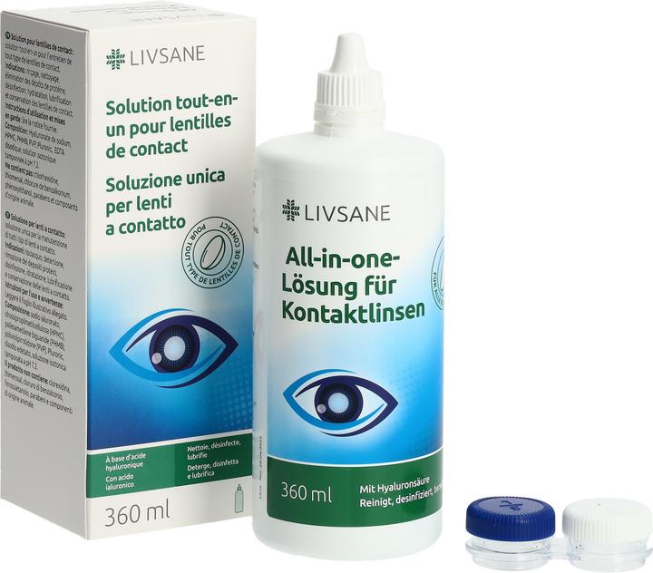 Actual product image Livsane All-in-one-Lösung für Kontaktlinsen (All in One solution, 360 ml)