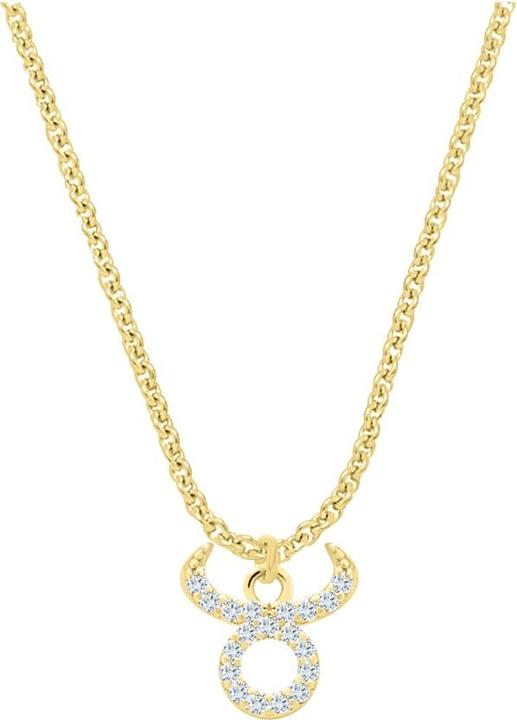 Immagine prodotto Candy Collana segno zodiacale Toro, argento 925, placcato oro (Argento 925, Placcato oro 18k, 42 - 45 cm)