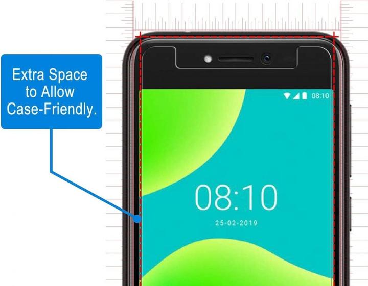 Image du produit Screenguard Wiko Y50 Protection en verre Case Friendly Design (1 pièce(s), Wiko Y50)