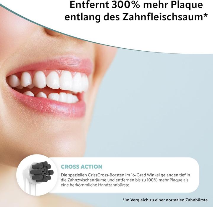 Produktbild Ora-Care Ersatzbürsten mit Aktivkohle kompatibel mit Oral-B 8er Pack (8 x)