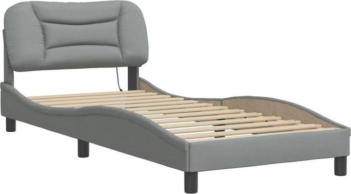 Produktbild VidaXL Bettgestell mit LED Stoff (90 x 190 cm)