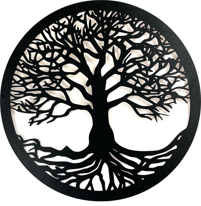 Holzecke Tree of Life Wall Art black (45 x 45 cm)