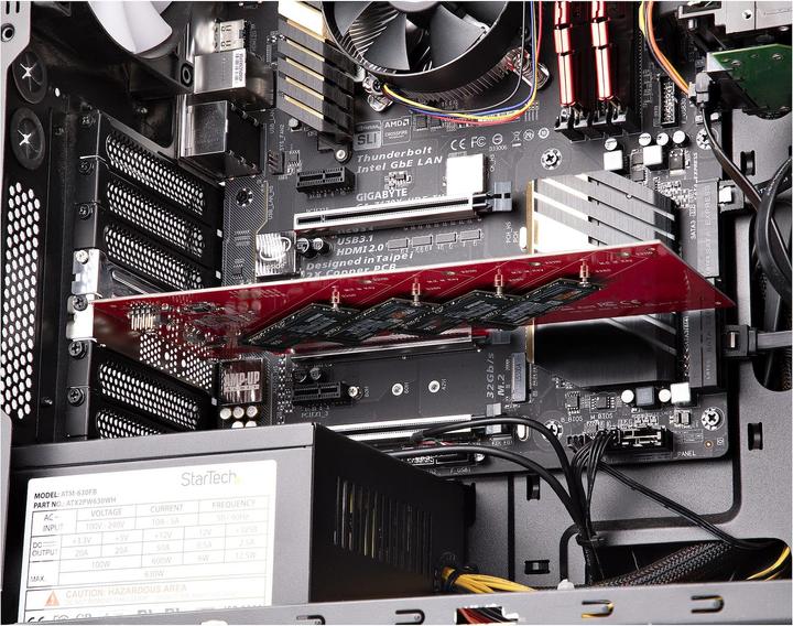 Image du produit StarTech Adaptateur Quad M.2 PCIe
