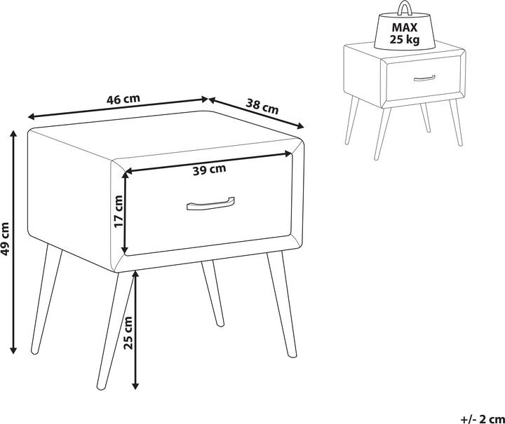 Actual product image Beliani Flayat (46 x 38 x 49 cm)