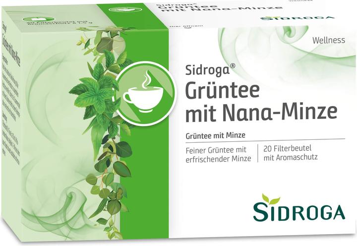 Actual product image Sidroga Wellness Tea Green Tea with Nana Mint, 20 pcs. Filter bag (30 g)