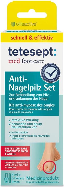 Tetesept Set anti-funghi delle unghie (Deodorante per piedi e polvere, 4 ml)