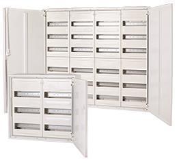 Actual product image F-Tronic Field distributor 2-field, 4-row, 96 modules Type:FV2-4 Dimensions HxWxD: 650x550x165mm Colour:white