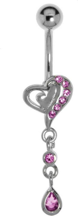 Produktbild Bijouteria Bauchpiercing (Kristall, Messing rhodiniert, Chirurgenstahl 316L)